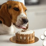 Homemade Dog Ice Cream Cake with Bacon Bits